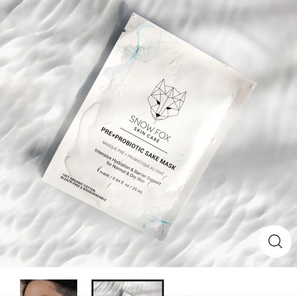 🩷 3/$15 Snow Fox Skin Care Pre+Probiotic Sake Mask (1), New - Picture 1 of 4